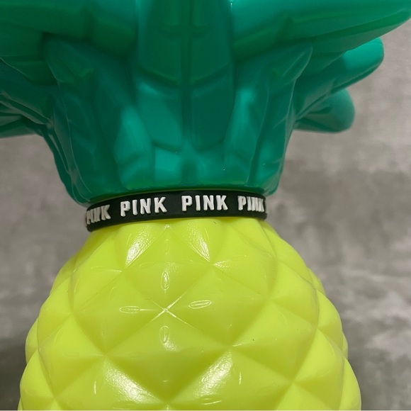 Victoria's Secret Yellow Pineapple Tumbler with Pink Straw - Picture 4 of 9